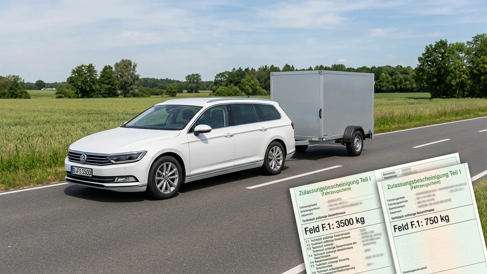 B: Anhänger bis 750 kg