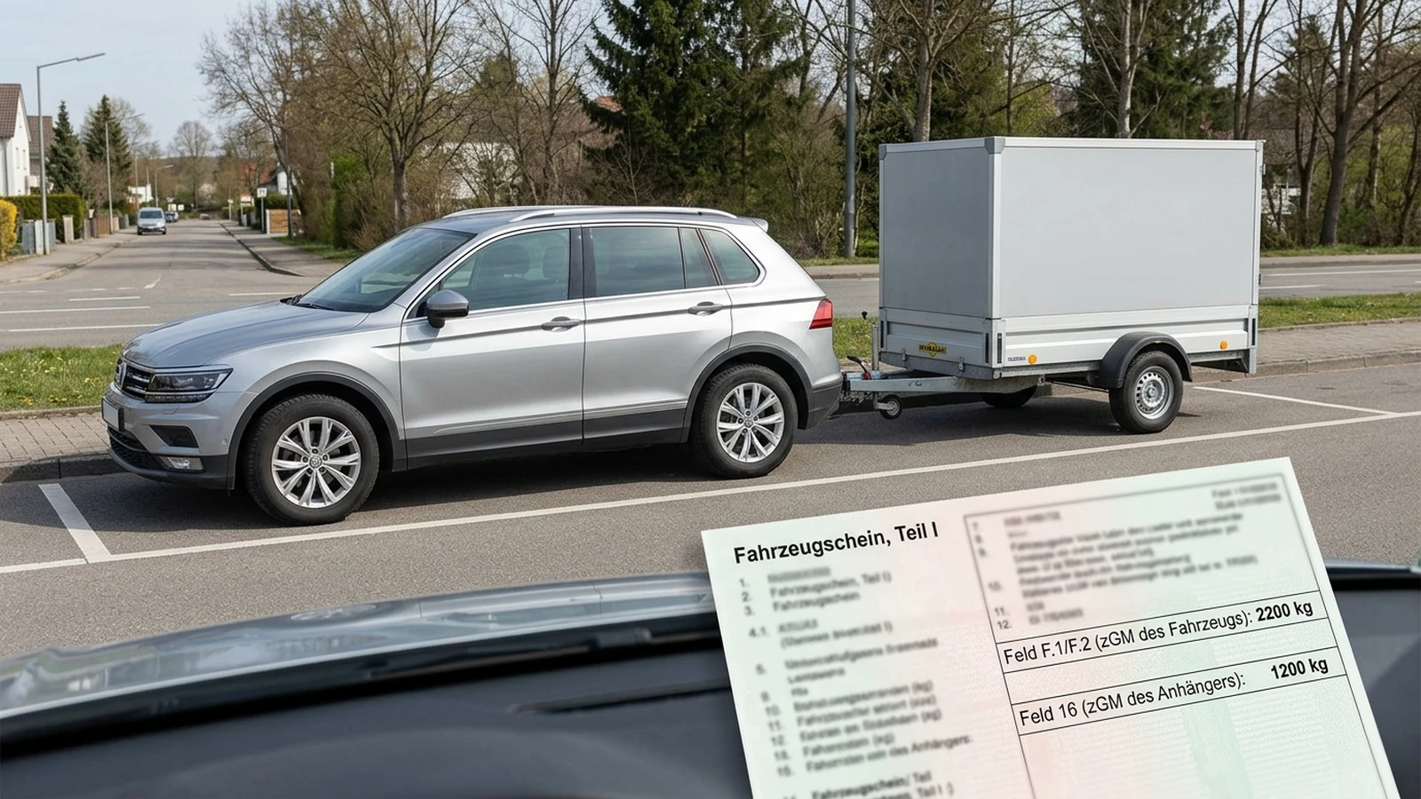 B: Anhänger über 750 kg