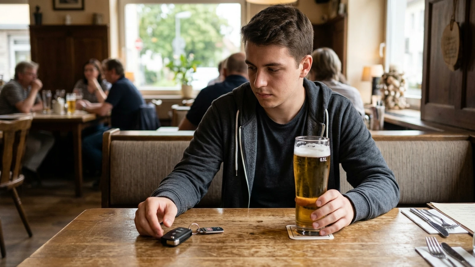 Ein Bier in der Probezeit