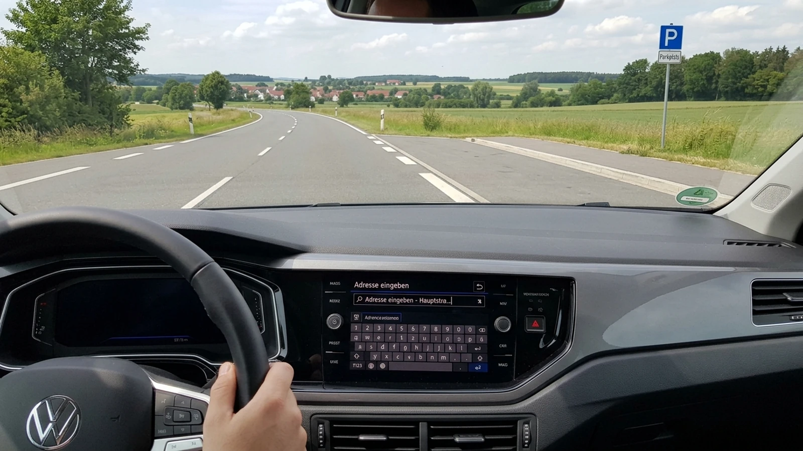 Komplexes Navi-Ziel während der Fahrt