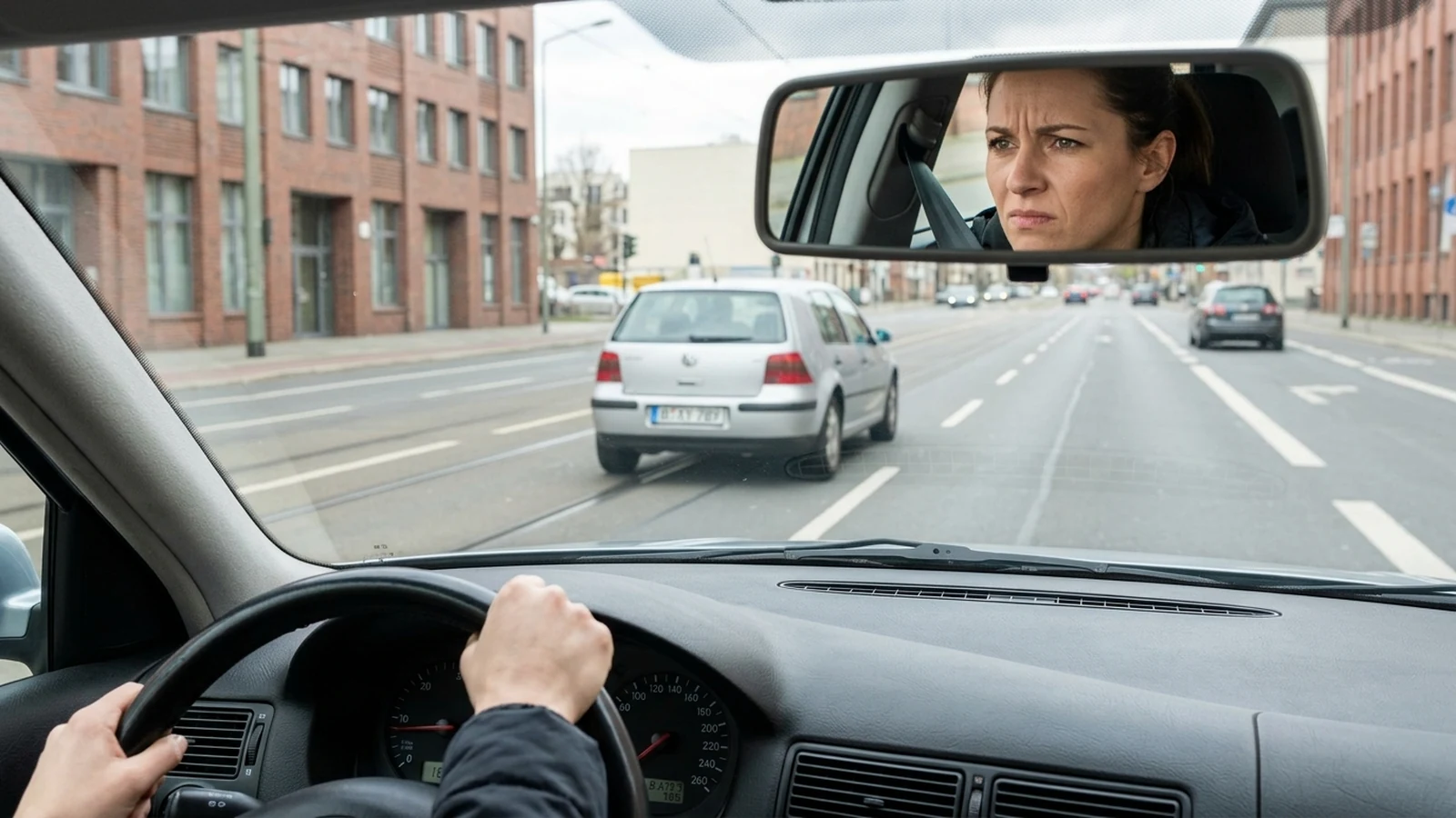 Nach einer Beleidigung hinterherfahren