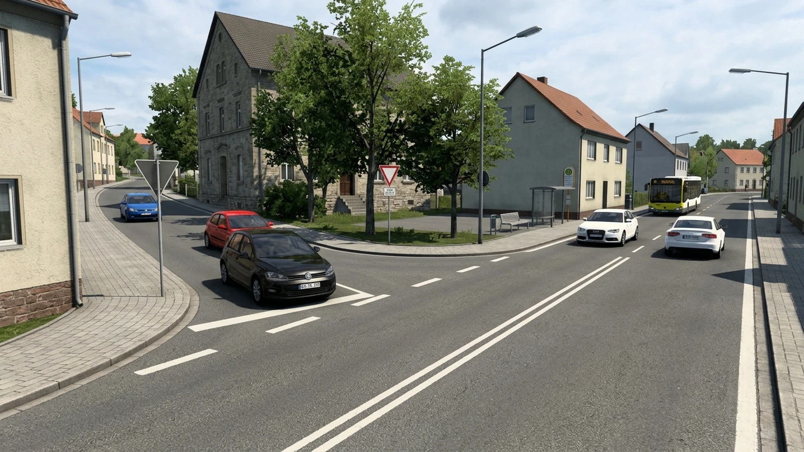 Unsicherheit an schwieriger Kreuzung