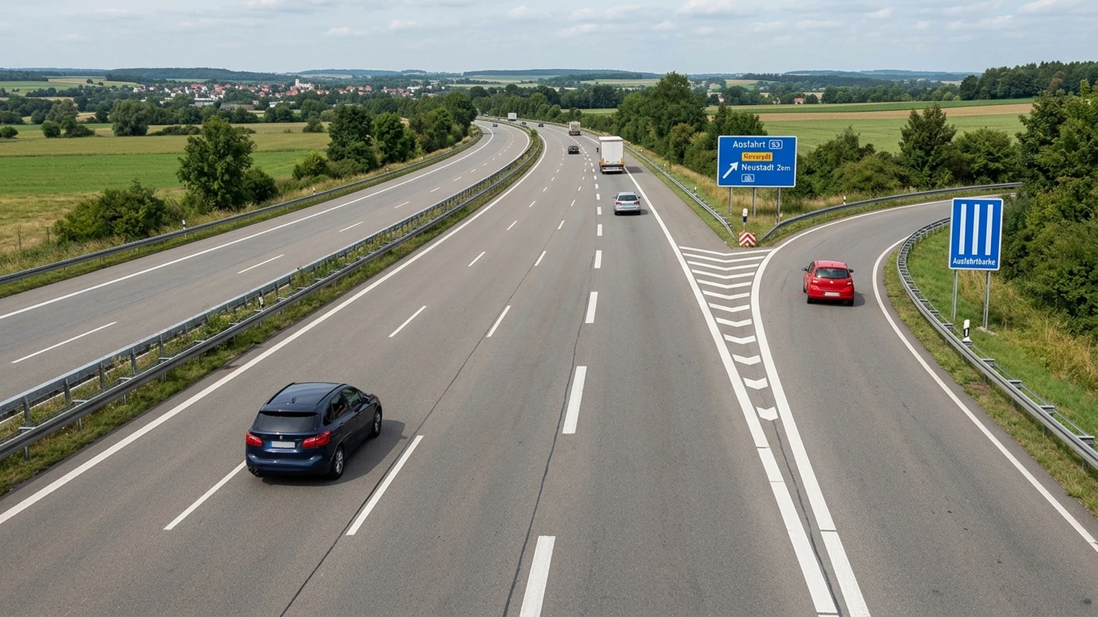 Panik bei falscher Autobahnausfahrt