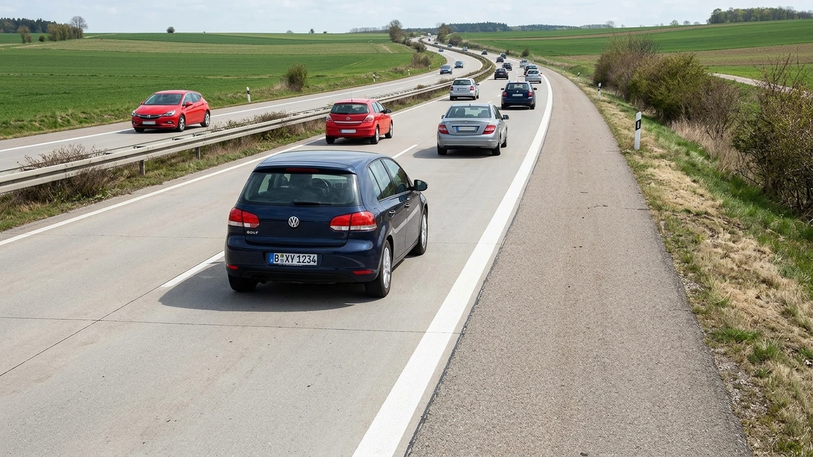Seitenstreifen ist keine normale Fahrspur
