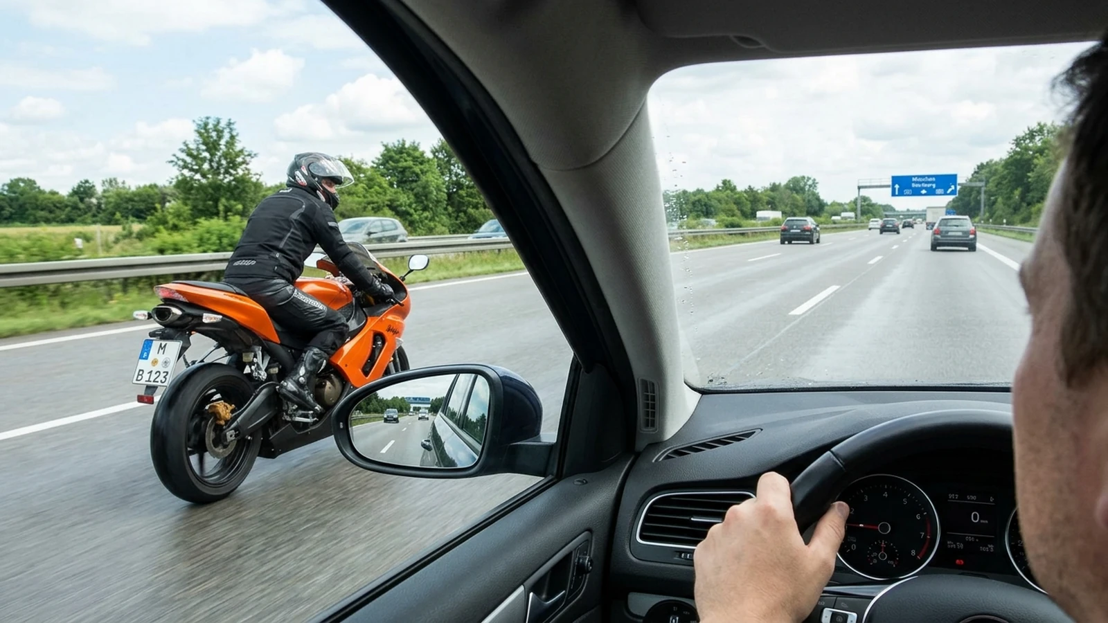 Spurwechsel trotz Fahrzeug im toten Winkel