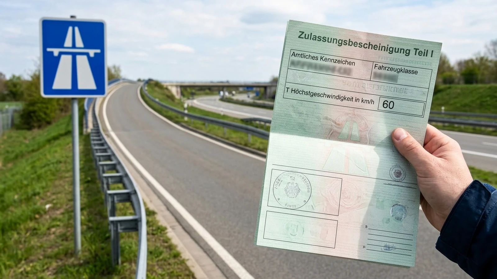 Zu langsames Fahrzeug auf Autobahn