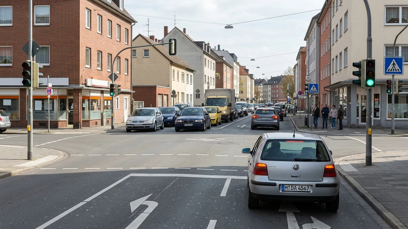 Grün, aber Kreuzung blockiert