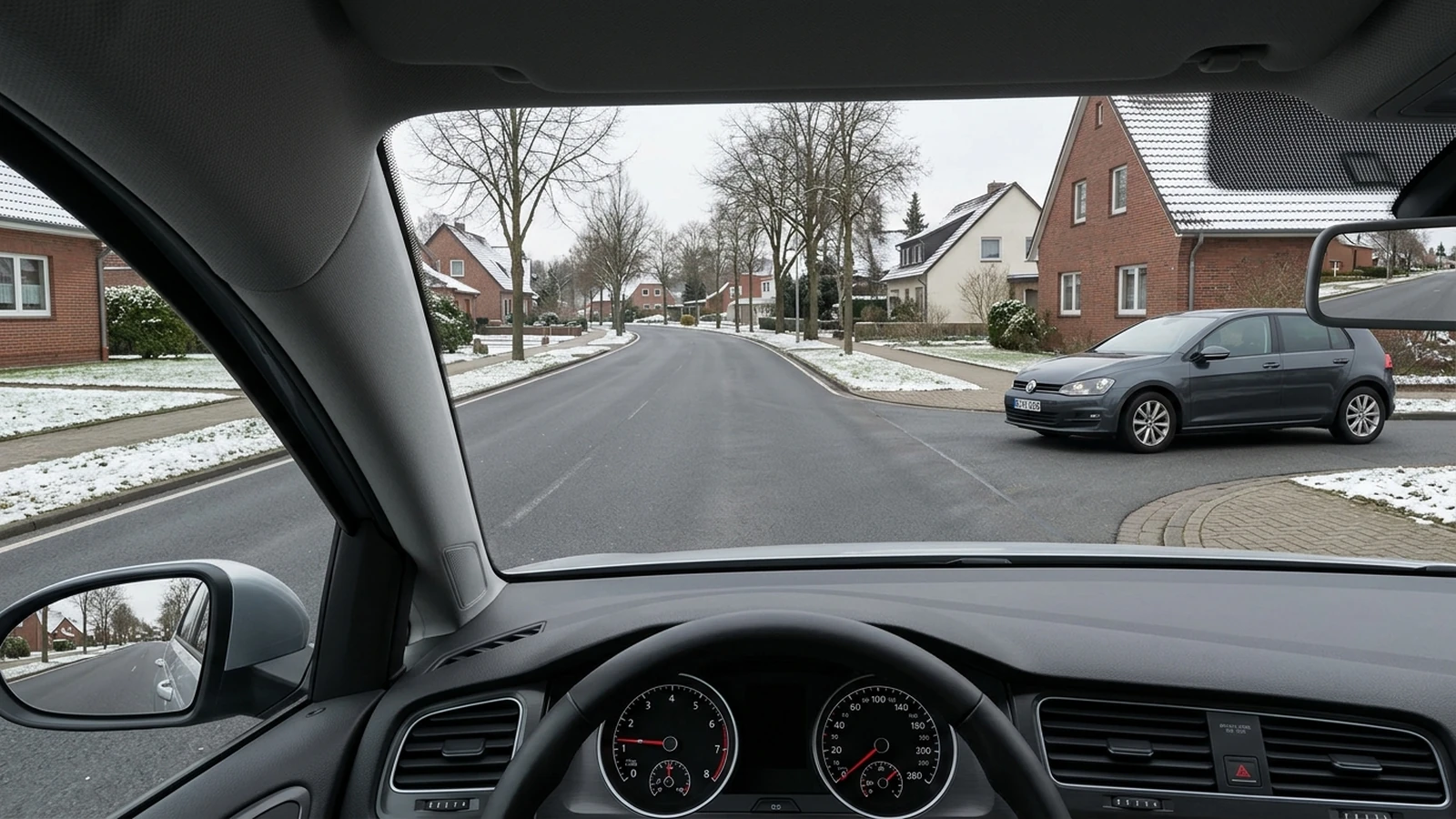Breitere Straße ohne Vorfahrtzeichen