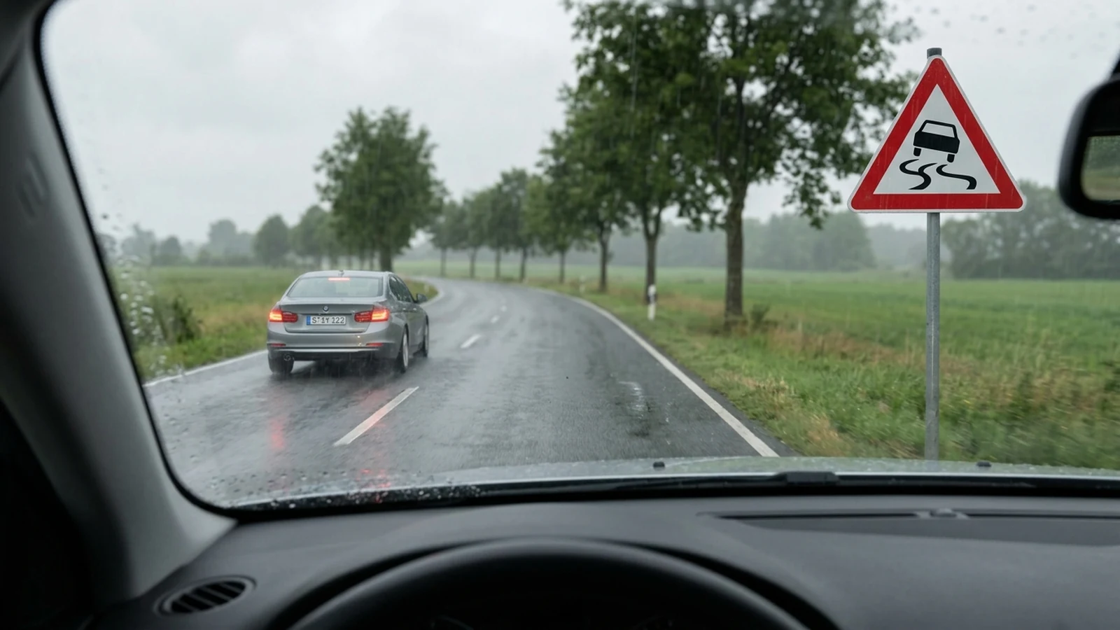 Rutschgefahr bei Nässe