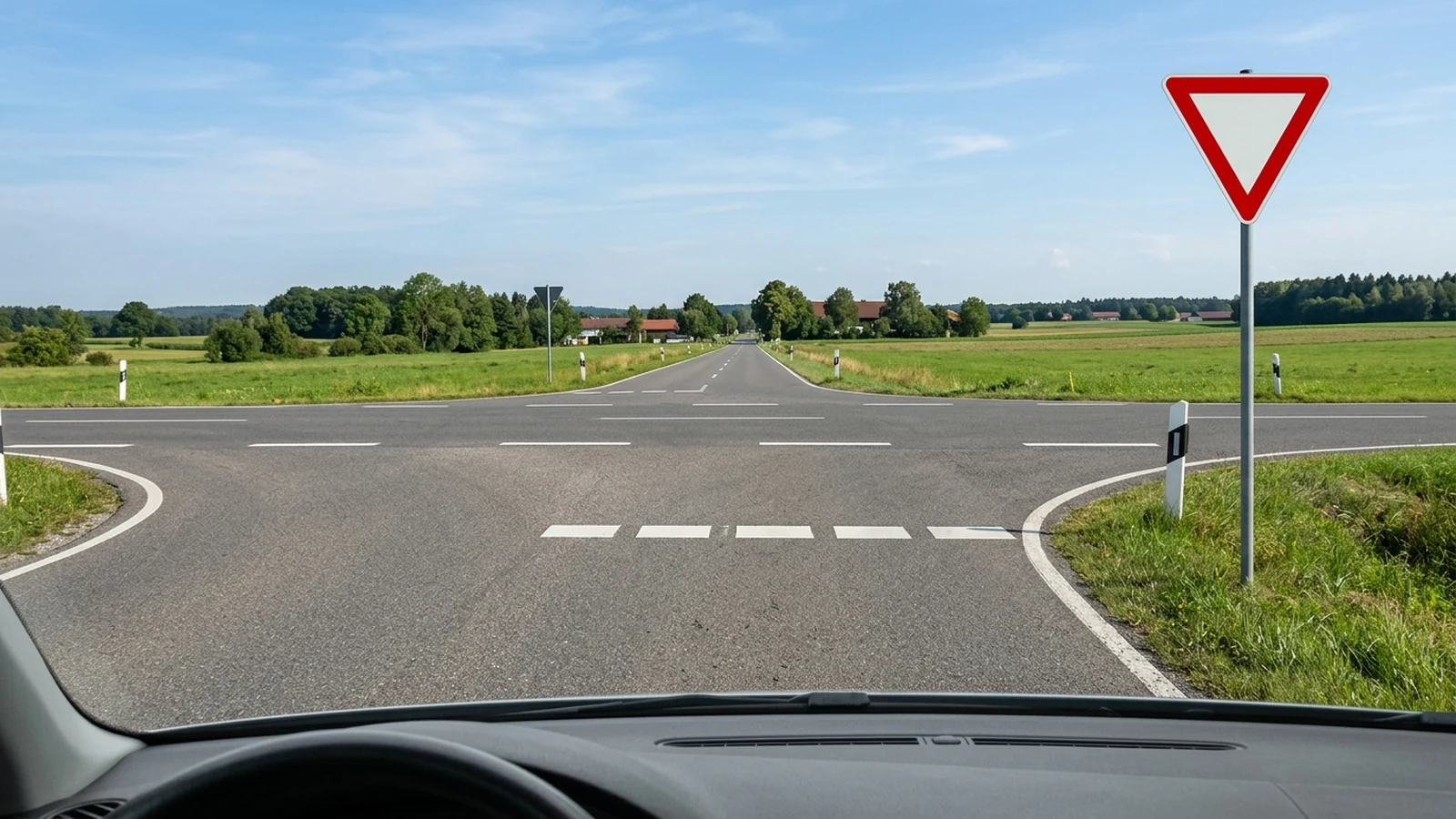 Zeichen 205 bei guter Sicht