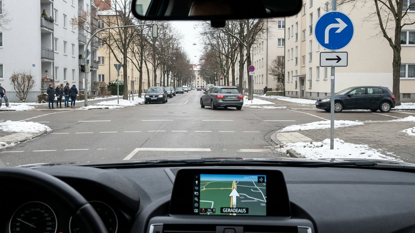 Vorgeschriebene Fahrtrichtung
