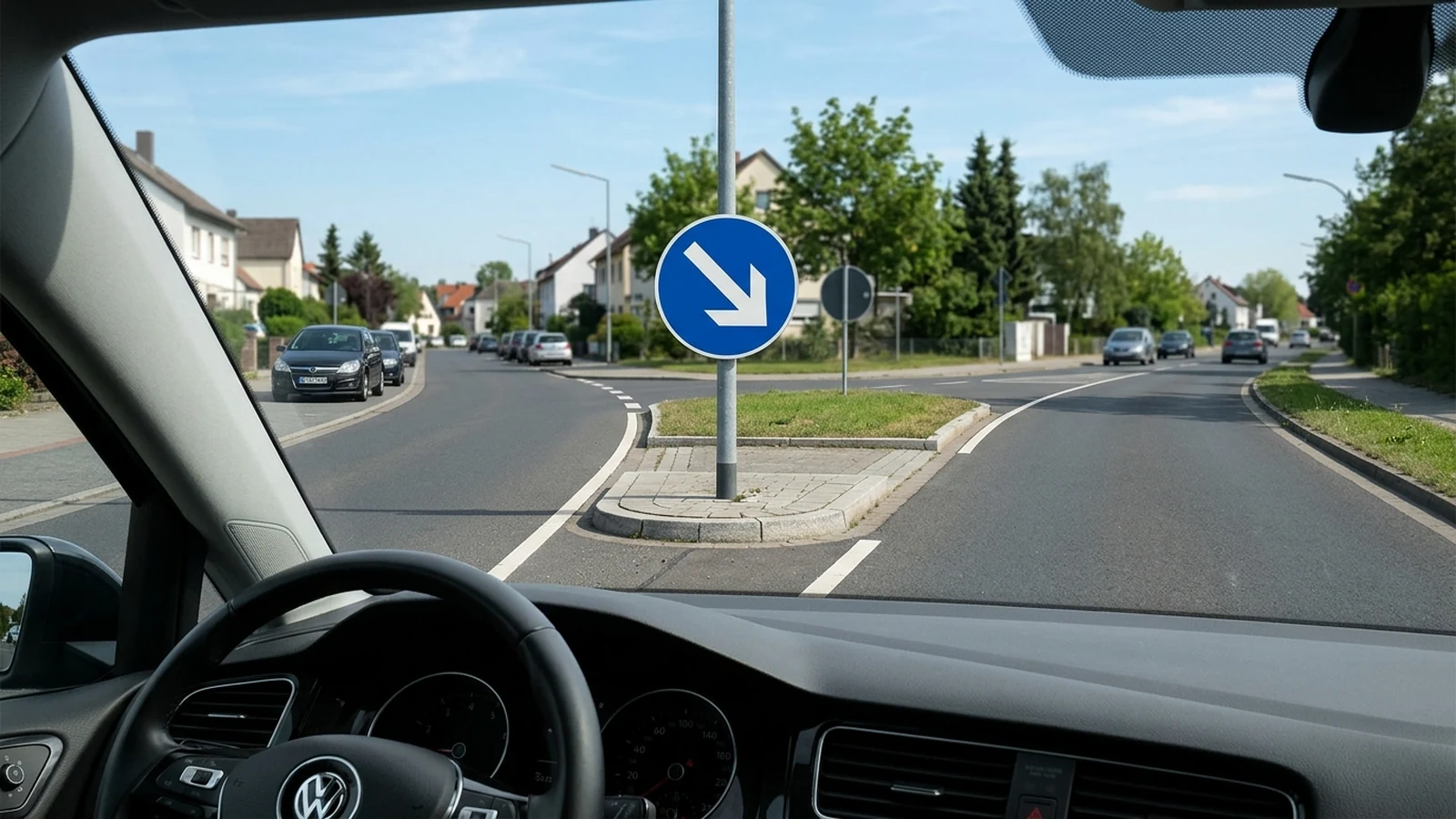 Vorgeschriebene Vorbeifahrt