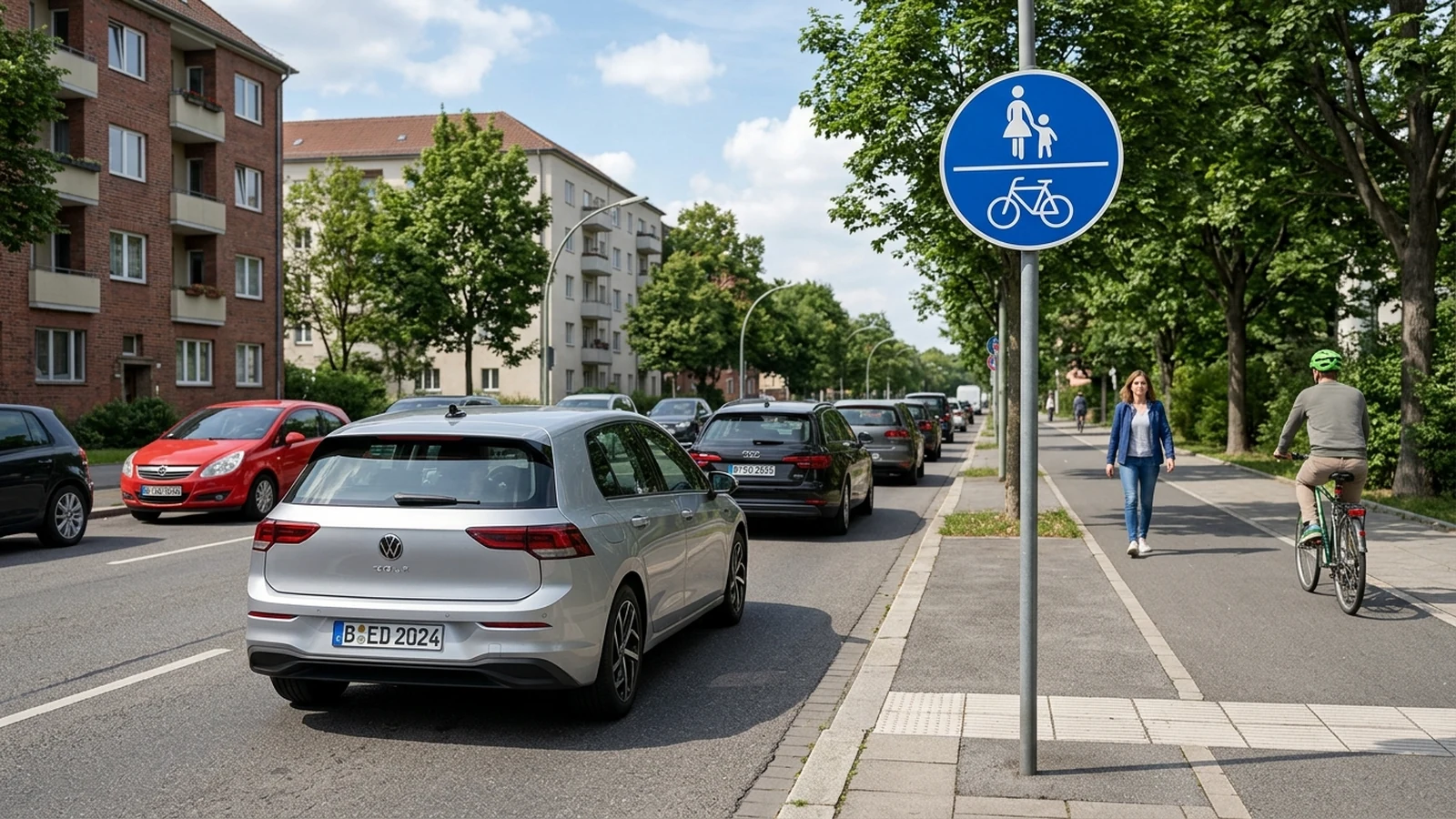 Gemeinsamer Geh- und Radweg