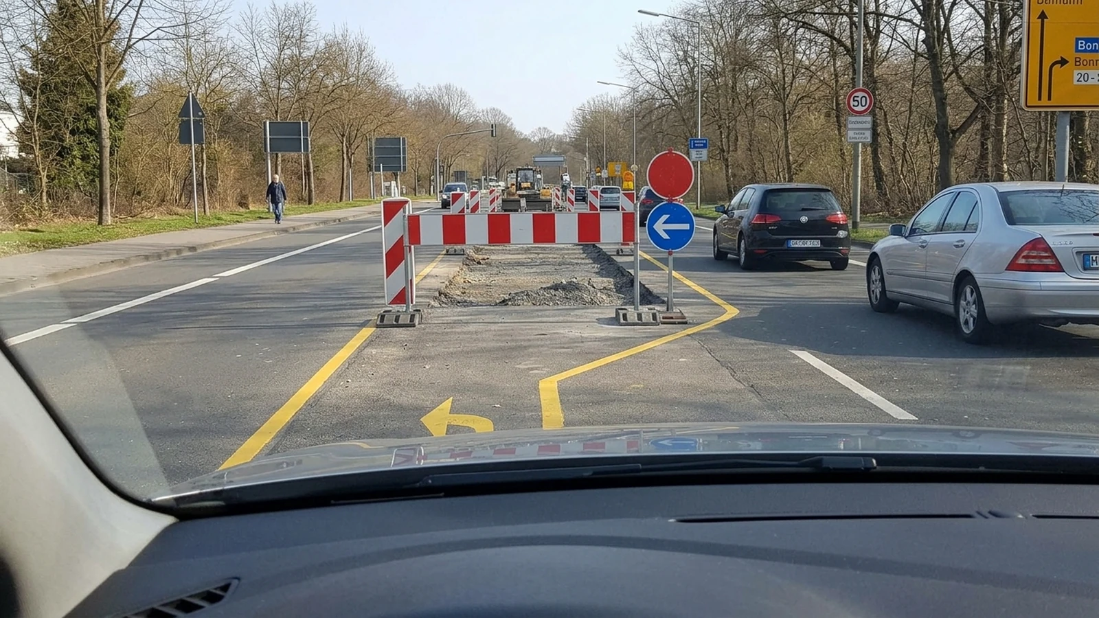 Absperrschranke im Baustellenbereich