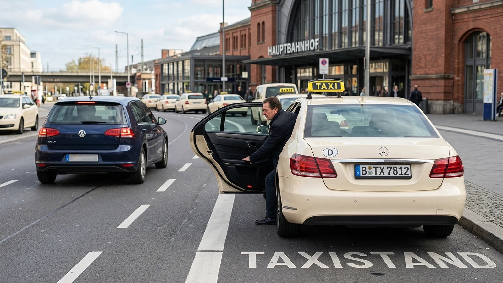 Taxi-Tür öffnet