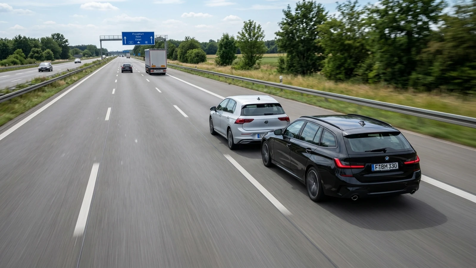 Zu geringer Abstand bei 100 km/h