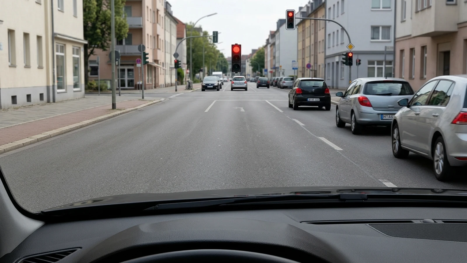 Rote Ampel weit voraus