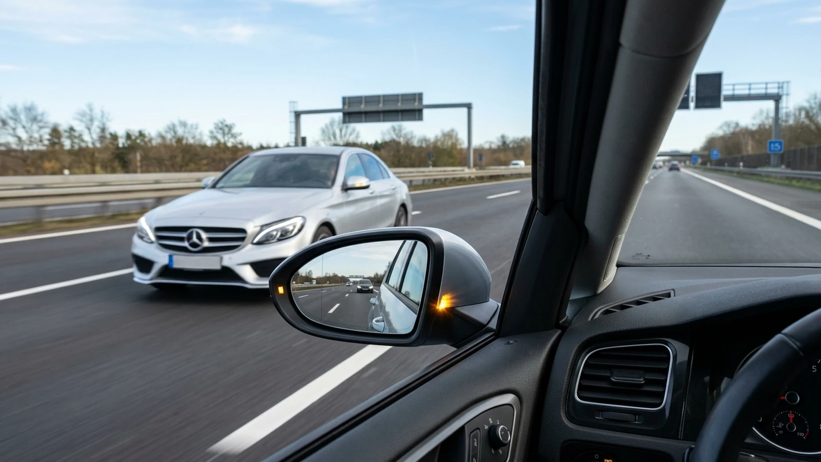 Blinker gesetzt, Lücke zu klein