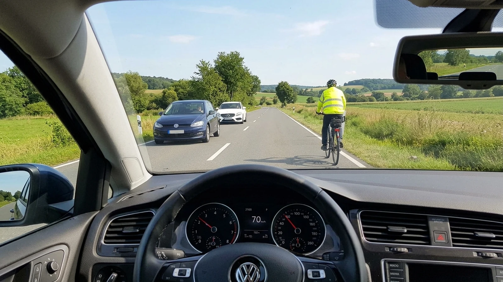 Radfahrer außerorts