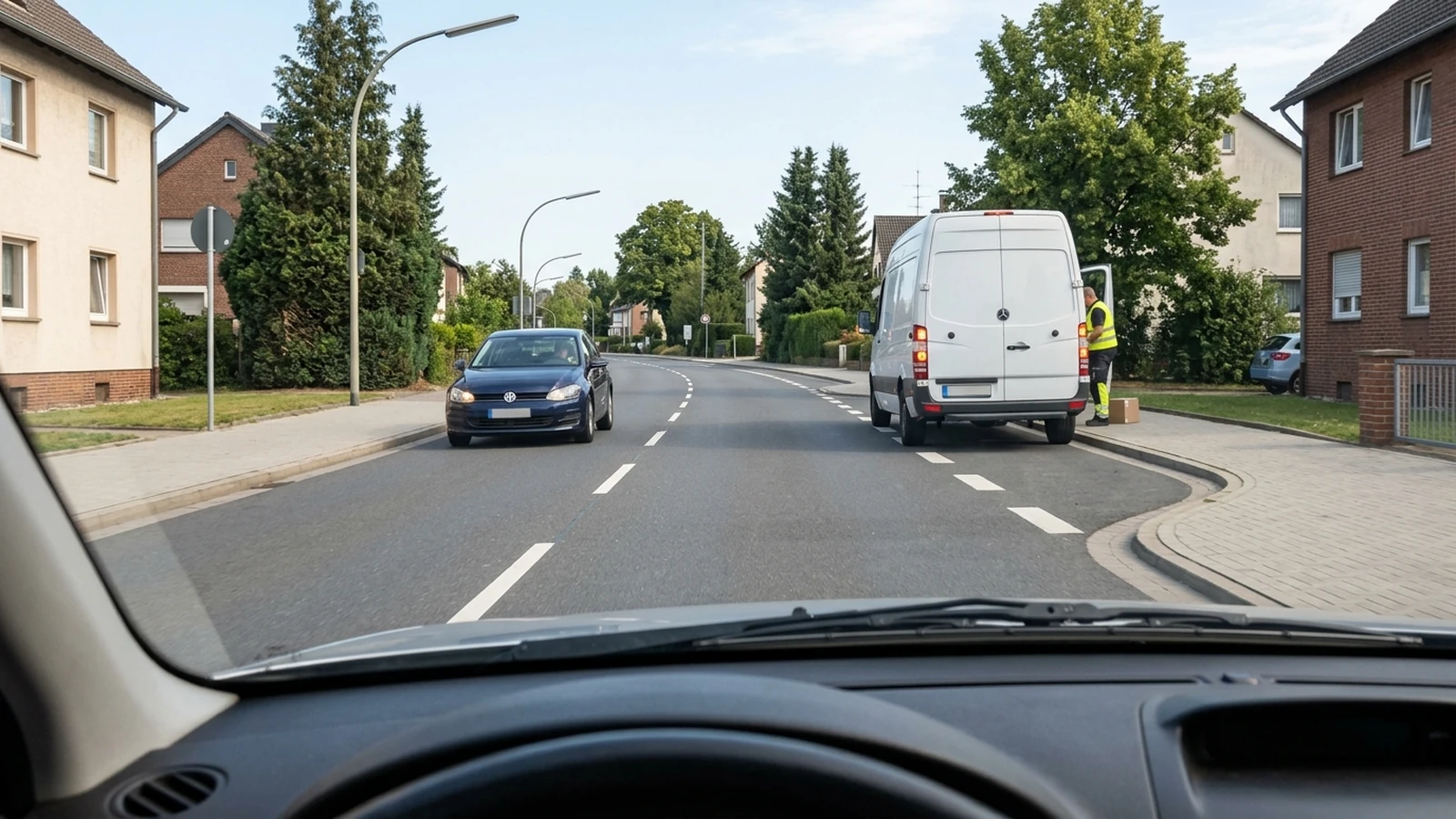 Hindernis auf eigener Fahrbahn