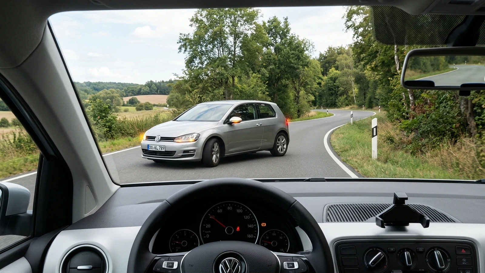 Wenden an unübersichtlicher Stelle