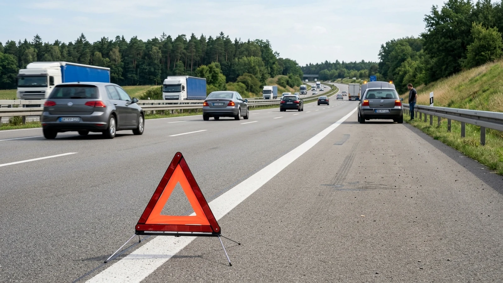 Warndreieck schneller Verkehr