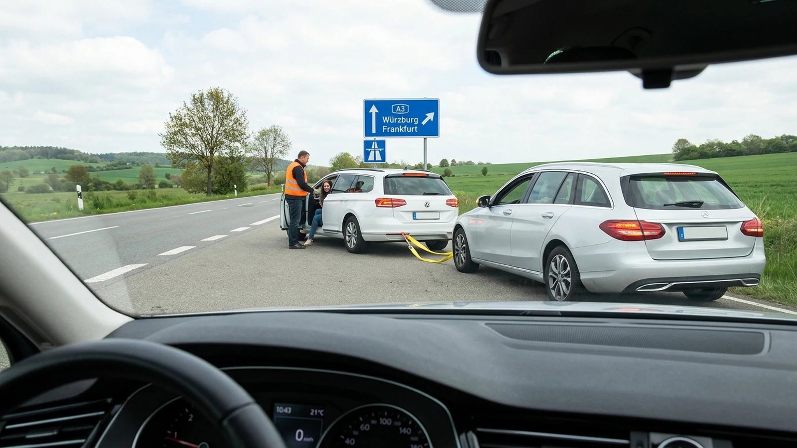 Nicht auf Autobahn einschleppen