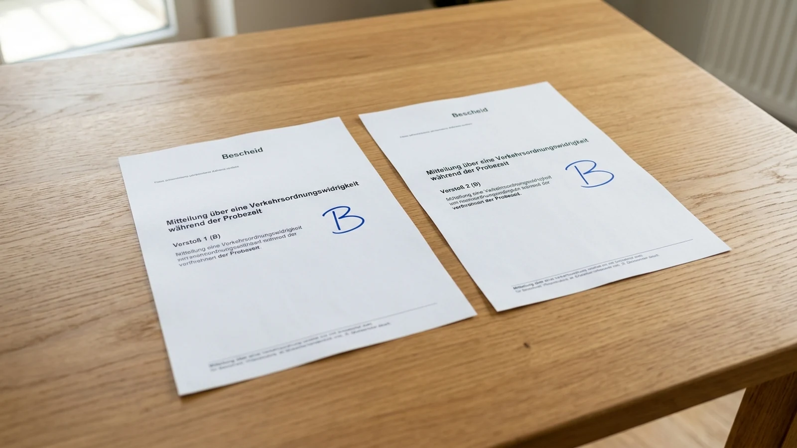 Erste Probezeitmaßnahme