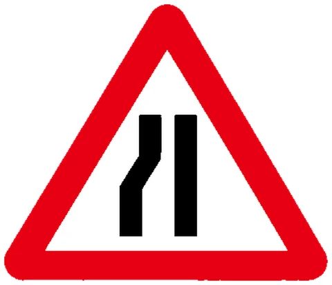 Einseitig verengte Fahrbahn
