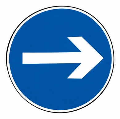 Vorgeschriebene Fahrtrichtung