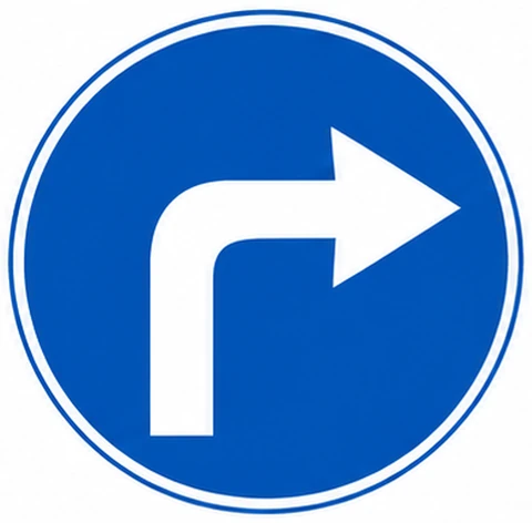 Hier vorgeschriebene Fahrtrichtung