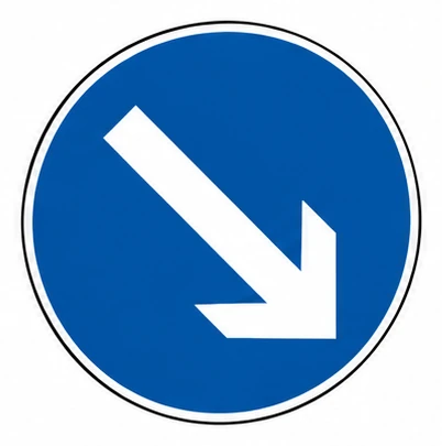 Vorgeschriebene Vorbeifahrt