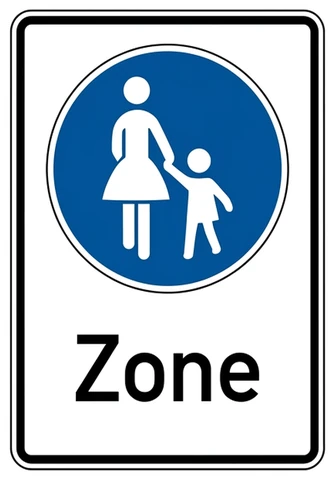 Beginn einer Fußgängerzone