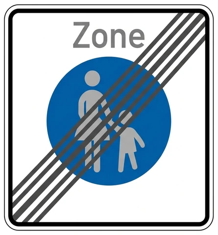 Ende einer Fußgängerzone